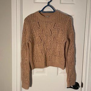 NWOT Vince Cable Knit Sweater Mohair Wool Blend Rose Sweater SMALL